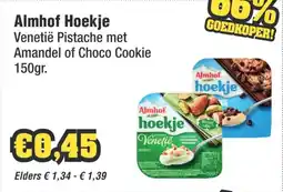 Budget Food Almhof Hoekje Venetië Pistache met Amandel of Choco Cookie aanbieding