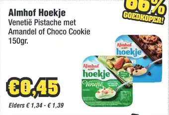 Budget Food Almhof Hoekje Venetië Pistache met Amandel of Choco Cookie aanbieding