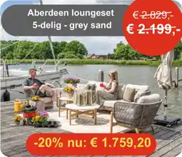 Tuinmeubelland Aberdeen loungeset aanbieding