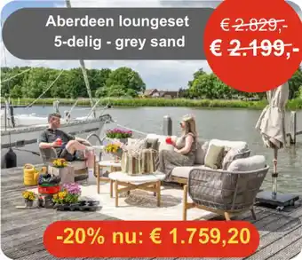 Tuinmeubelland Aberdeen loungeset aanbieding