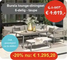 Tuinmeubelland Burela lounge diningset aanbieding
