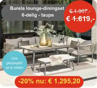 Tuinmeubelland Burela lounge diningset aanbieding