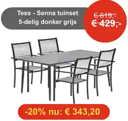 Tuinmeubelland Tess Senna tuinset aanbieding