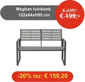 Tuinmeubelland Meghan tuinbank aanbieding