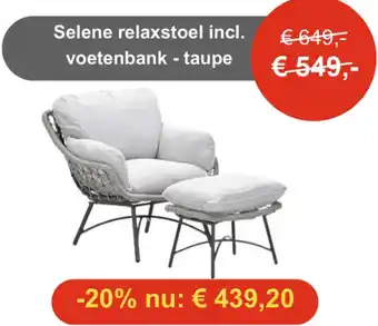 Tuinmeubelland Selene relaxstoel aanbieding