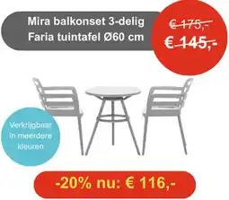 Tuinmeubelland Mira balkonset aanbieding