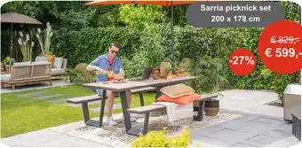 Tuinmeubelland Sarria picknick set aanbieding