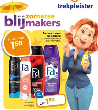 Trekpleister Fa deodorant en douche aanbieding