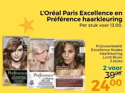Trekpleister L'Oréal Paris Excellence en Préférence haarkleuring aanbieding