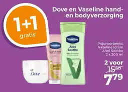 Trekpleister Dove en Vaseline hand- en bodyverzorging aanbieding