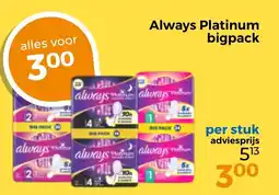 Trekpleister Always Platinum bigpack aanbieding