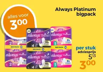 Trekpleister Always Platinum bigpack aanbieding