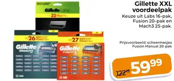 Trekpleister Gillette XXL voordeelpak aanbieding