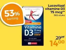 Trekpleister Lucovitaal vitamine D3 75 mcg aanbieding