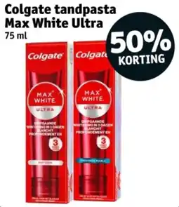 Kruidvat Colgate tandpasta Max White Ultra aanbieding