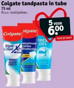 Kruidvat Colgate tandpasta in tube aanbieding