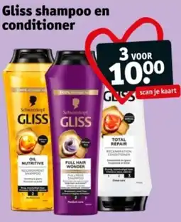 Kruidvat Gliss shampoo en conditioner aanbieding
