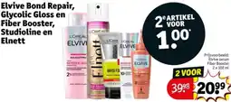 Kruidvat Elvive Bond Repair, Glycolic Gloss en Fiber Booster, Studioline en Elnett aanbieding