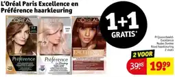 Kruidvat L'Oréal Paris Excellence en Préférence haarkleuring aanbieding