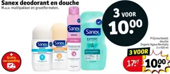 Kruidvat Sanex deodorant en douche aanbieding