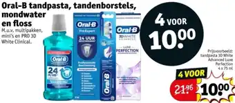 Kruidvat Oral-B tandpasta, tandenborstels, mondwater en floss aanbieding