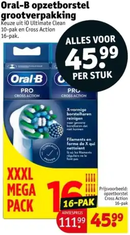Kruidvat Oral-B opzetborstel grootverpakking aanbieding