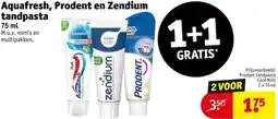 Kruidvat Aquafresh, Prodent en Zendium tandpasta aanbieding