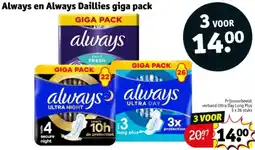 Kruidvat Always en Always Daillies giga pack aanbieding
