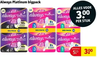 Kruidvat Always Platinum bigpack aanbieding