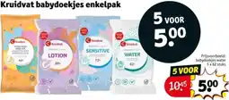 Kruidvat Kruidvat babydoekjes enkelpak aanbieding
