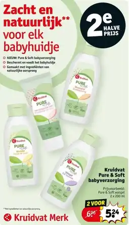 Kruidvat Kruidvat Pure & Soft babyverzorging aanbieding