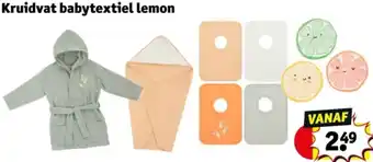 Kruidvat Kruidvat babytextiel lemon aanbieding