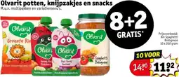 Kruidvat Olvarit potten, knijpzakjes en snacks aanbieding