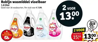 Kruidvat Robijn wasmiddel vloeibaar aanbieding