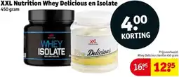 Kruidvat XXL Nutrition Whey Delicious en Isolate aanbieding