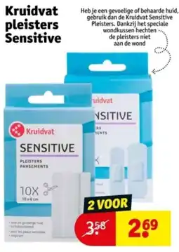 Kruidvat Kruidvat pleisters Sensitive aanbieding