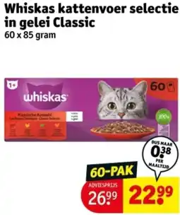 Kruidvat Whiskas kattenvoer selectie in gelei Classic aanbieding