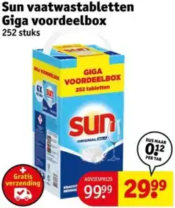 Kruidvat Sun vaatwastabletten Giga voordeelbox aanbieding