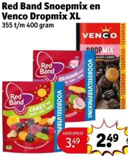 Kruidvat Red Band Snoepmix en Venco Dropmix XL aanbieding