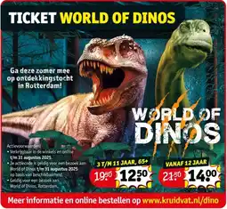 Kruidvat Ticket world of dinos aanbieding