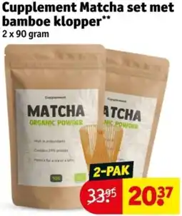 Kruidvat Cupplement Matcha set met bamboe klopper aanbieding
