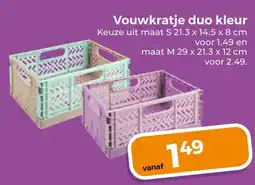 Trekpleister Vouwkratje duo kleur aanbieding