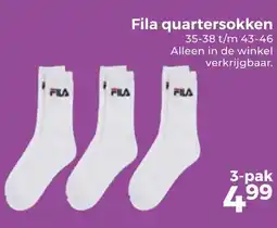 Trekpleister Fila quartersokken aanbieding