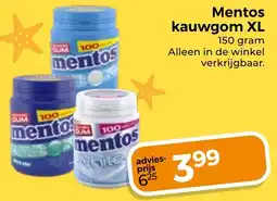 Trekpleister Mentos kauwgom XL aanbieding