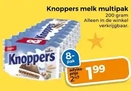 Trekpleister Knoppers melk multipak aanbieding