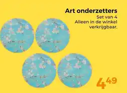 Trekpleister Art onderzetters aanbieding