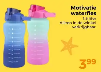 Trekpleister Motivatie waterfles aanbieding