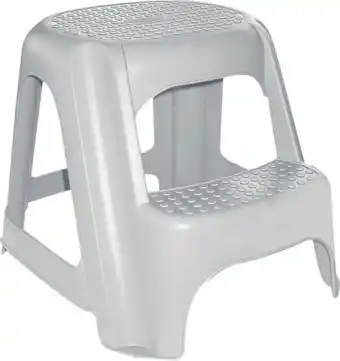 Praxis Curver opstapje Two step lichtgrijs 2-treeds aanbieding