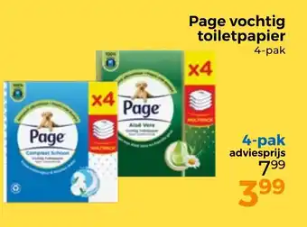 Trekpleister Page vochtig toiletpapier aanbieding