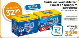 Trekpleister Finish vaatwastabletten Power en Quantum aanbieding